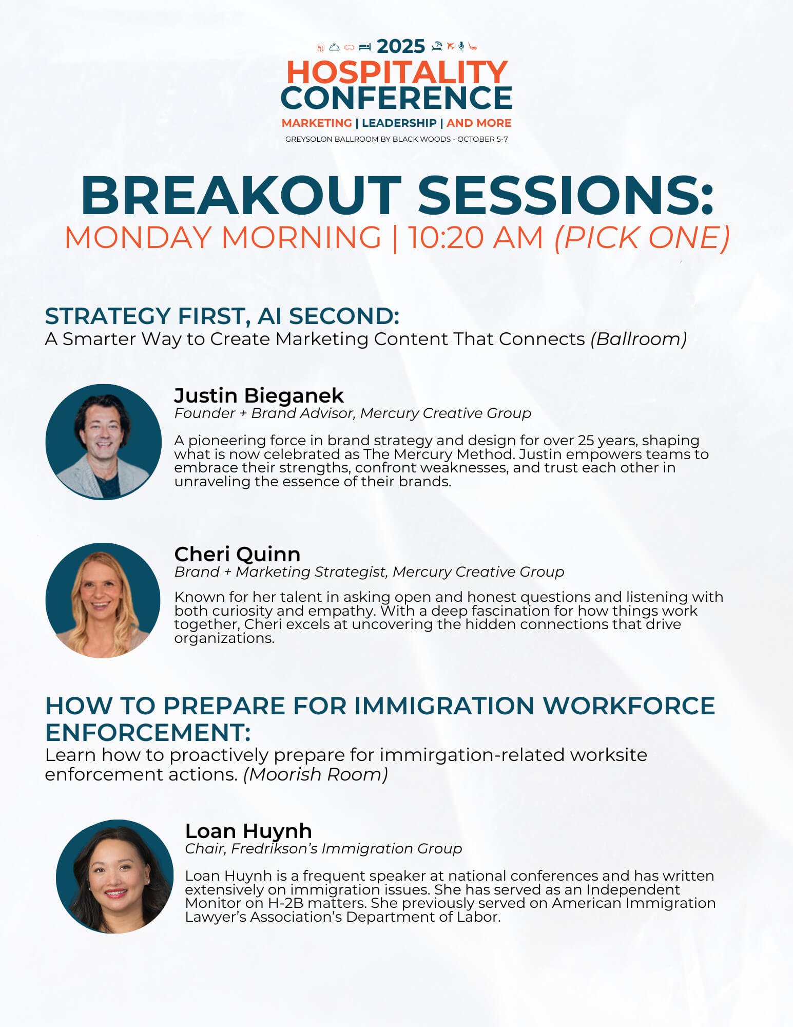 HC25 Breakout Sessions - Monday Morning