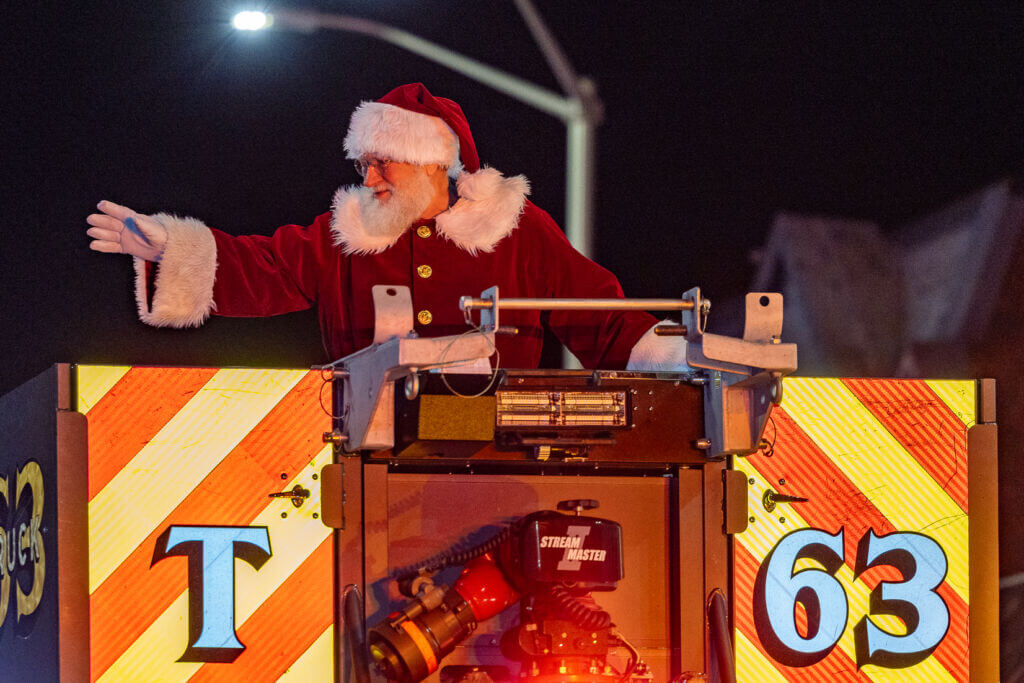 Santa in the Very Merrill Christmas Parade