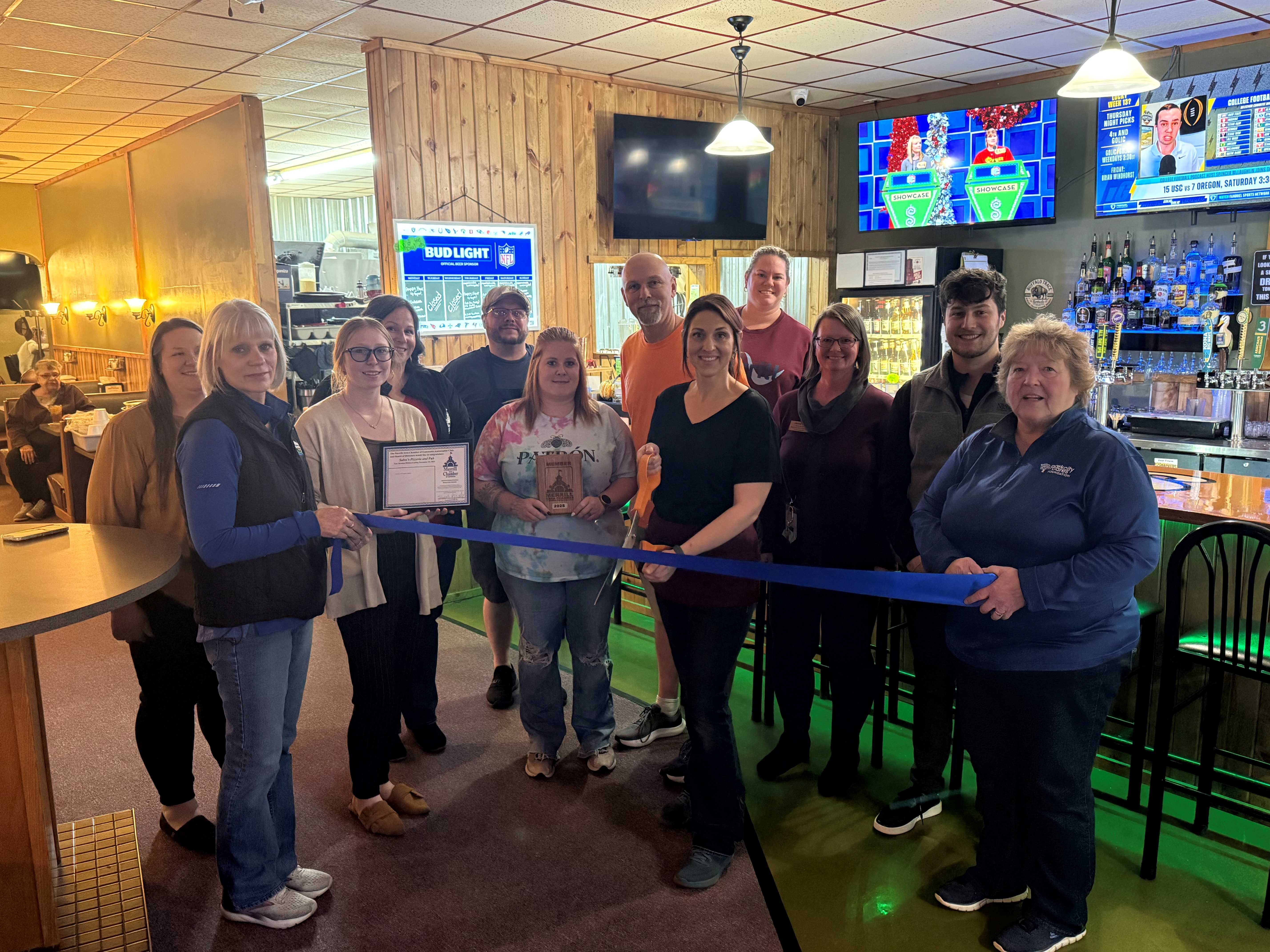 Salvo's Pizzeria & Pub celebrated becoming members with our Chamber!
