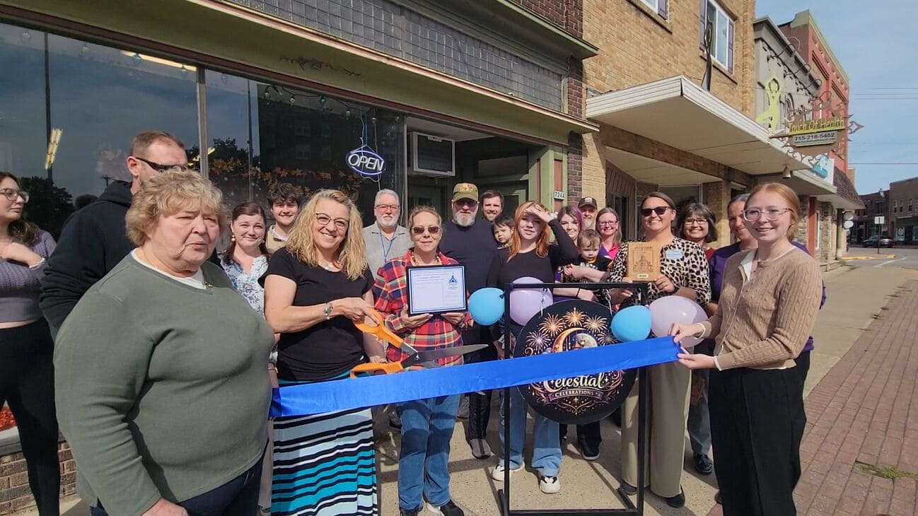 We recently celebrated a New Member Ribbon Cutting with Celestial Celebrations at their shop at 724 East 2nd Street in Merrill, and this is definitely a business with its own personality!