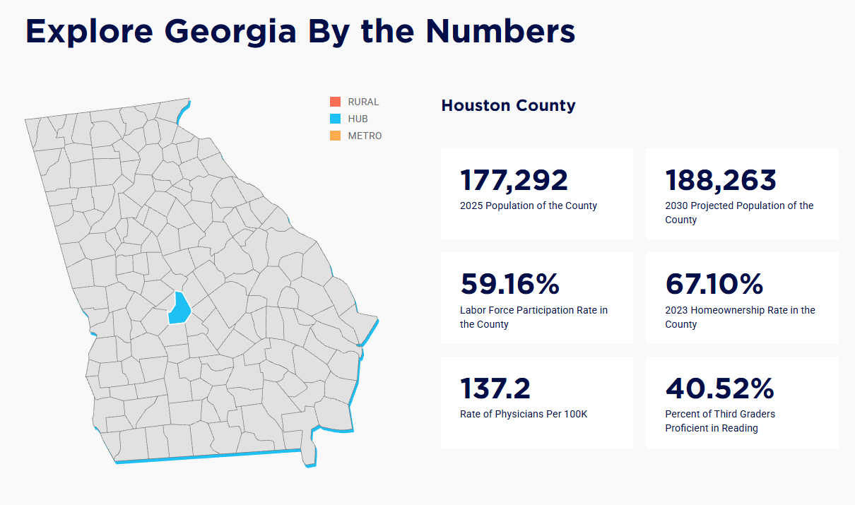 GA 2030 Houston County by the numbers
