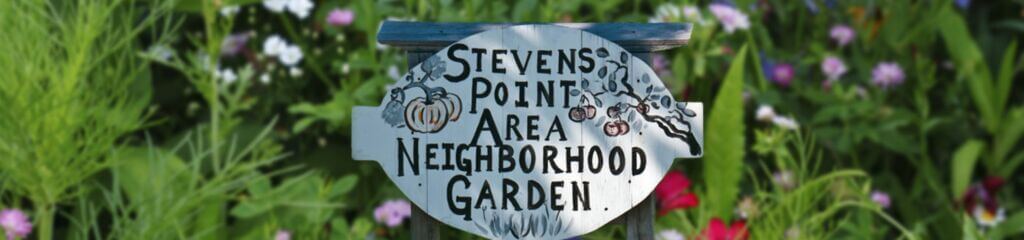 Stevens Point Neighborhood Garden sign