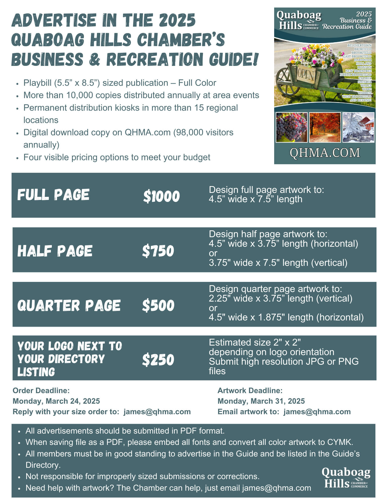 Advertise in the QHMA_2025 Guide