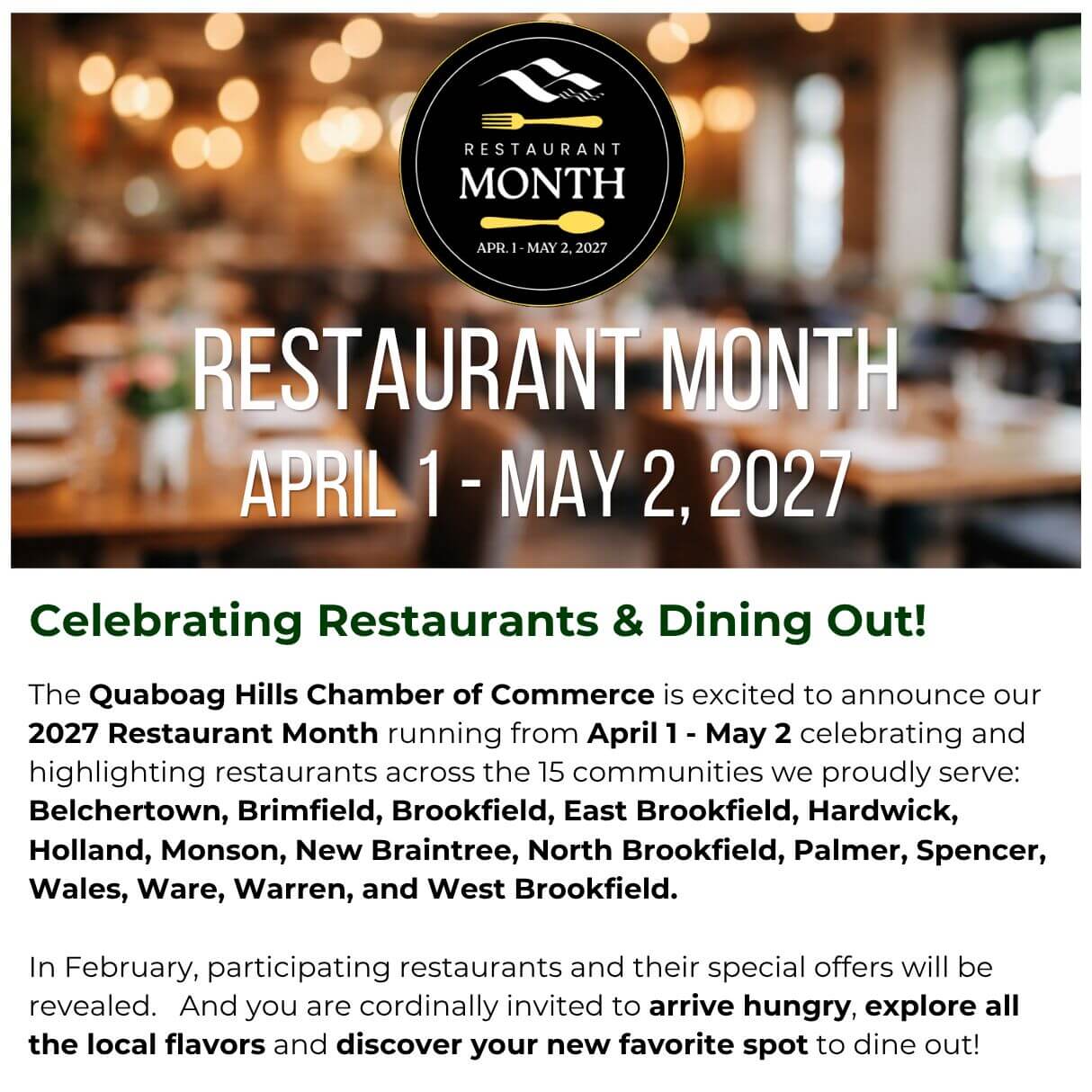 2027 Restaurant Month