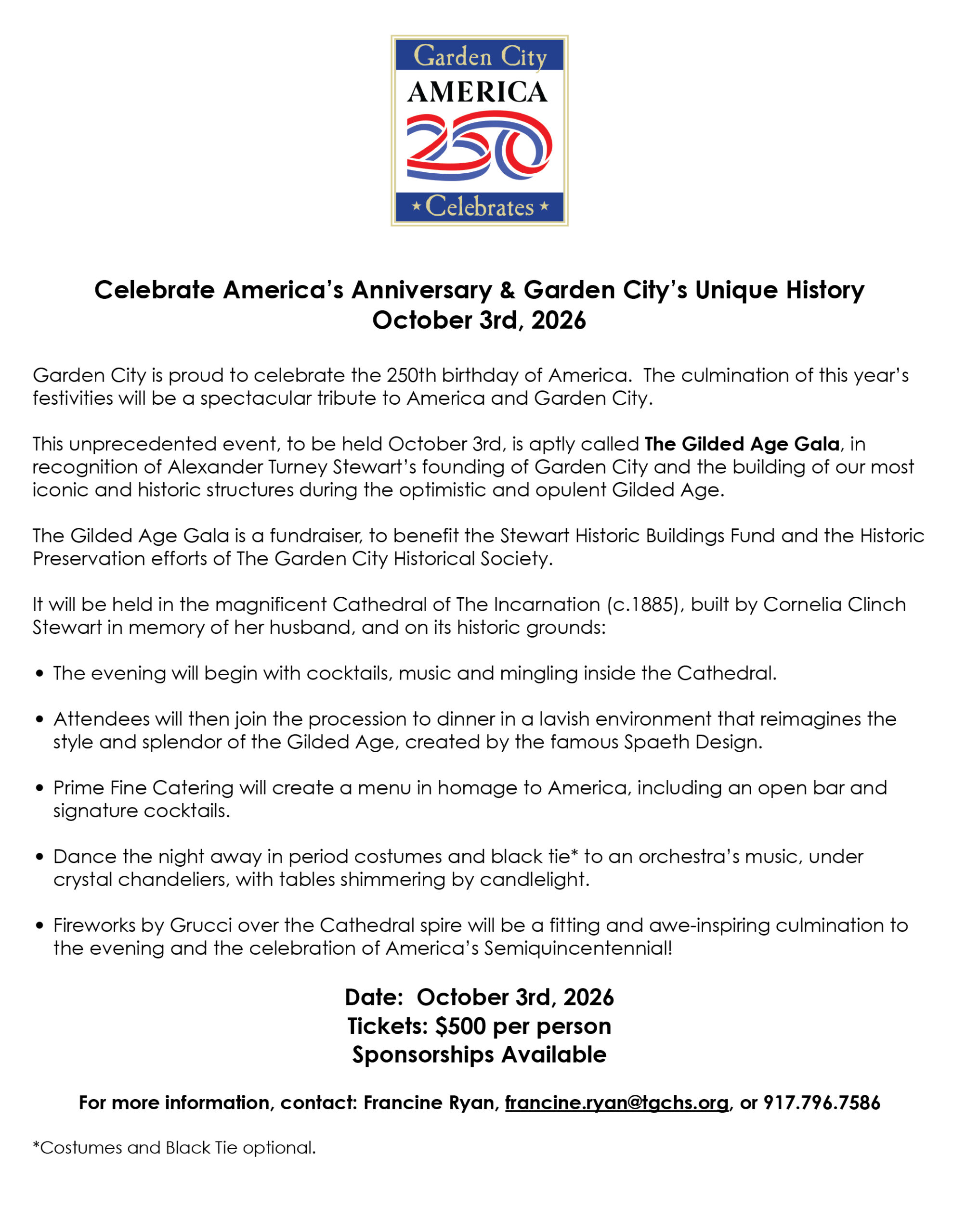 America's Annniversary &amp; GC History Gala  2
