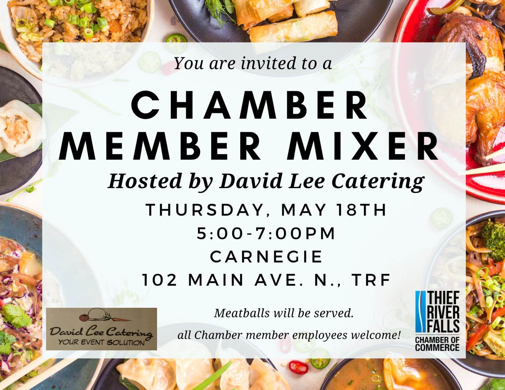 chamber member mixer david lee catering graphic