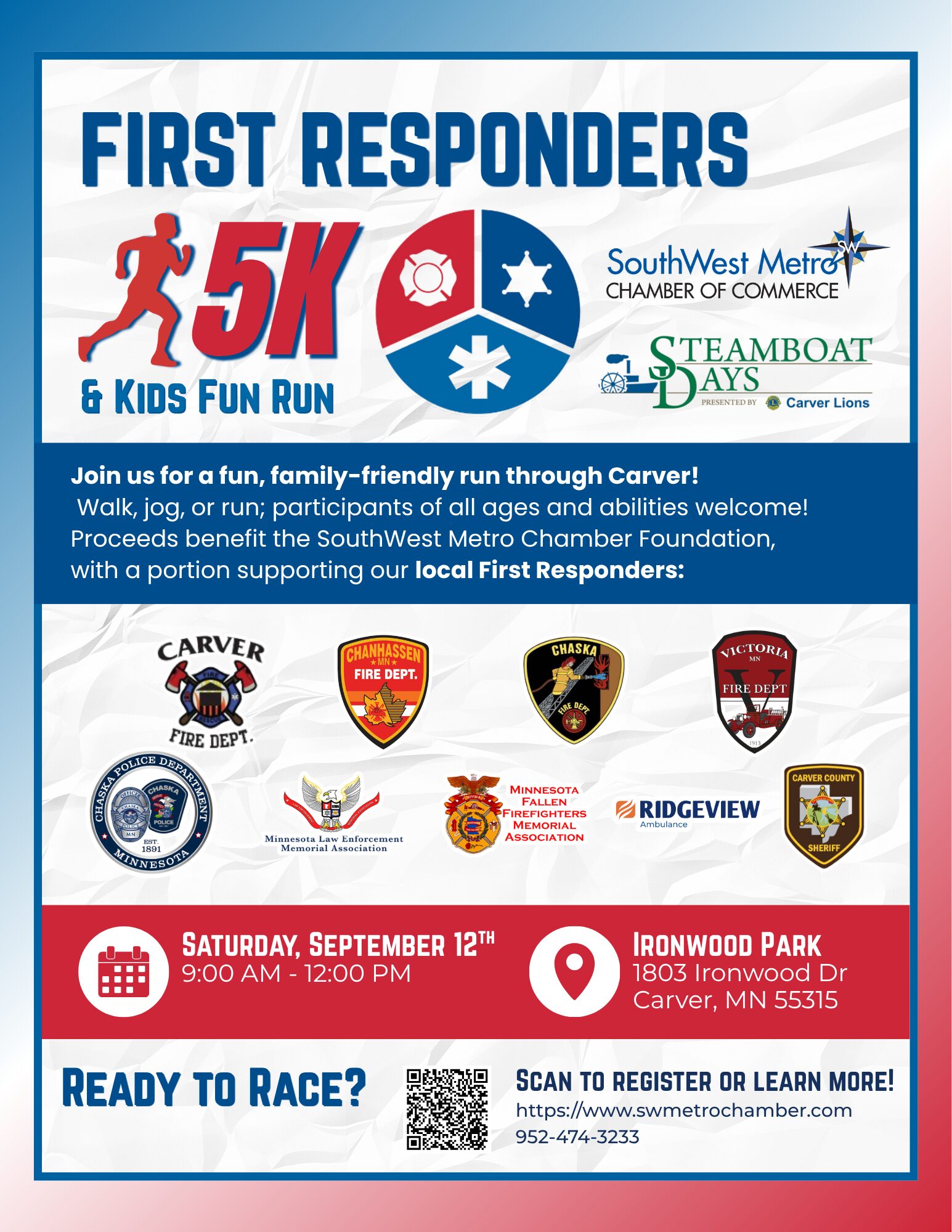 First Responders 5K &amp; Kids Fun Run FLYER