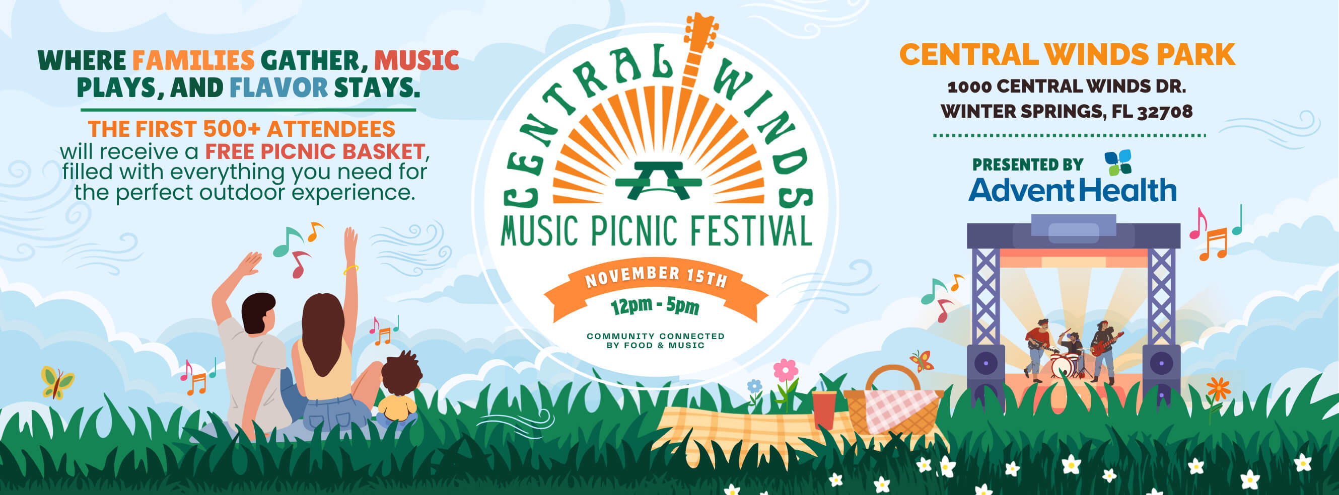 Central Winds Music Picnic Festival, Winter Springs FL, November 15th