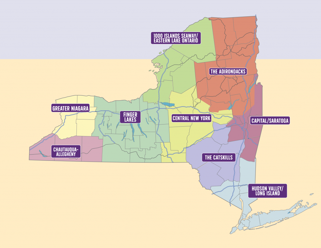 Map of New York State Camping Regions