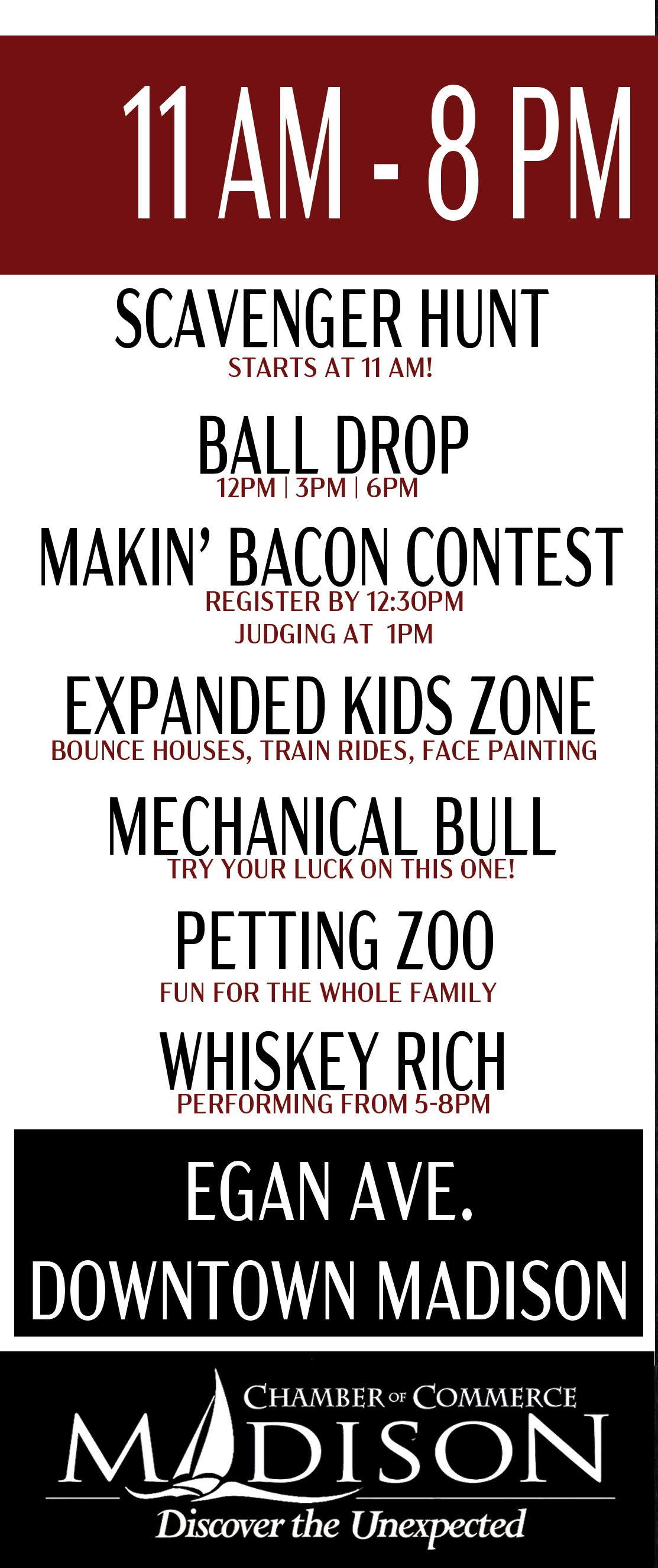 2021 Bacon Bash Events Listing