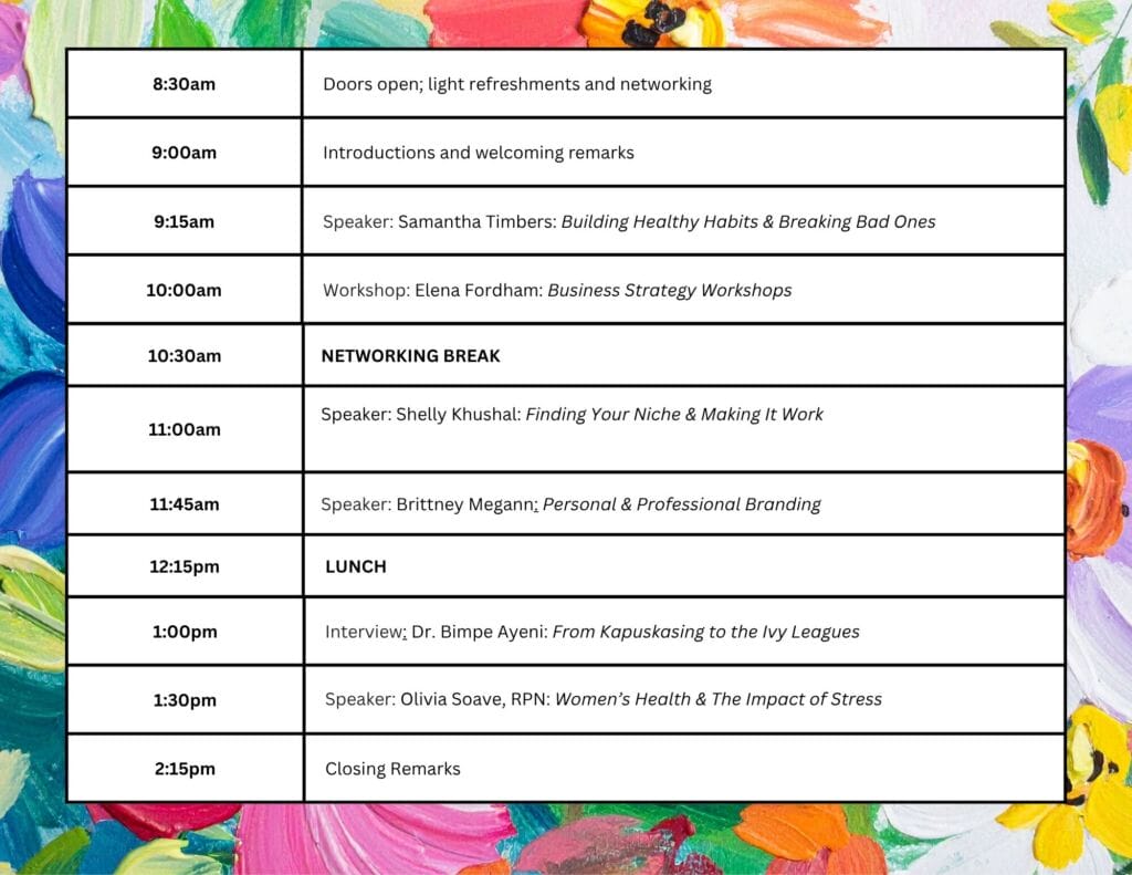 Women's Summit Agenda