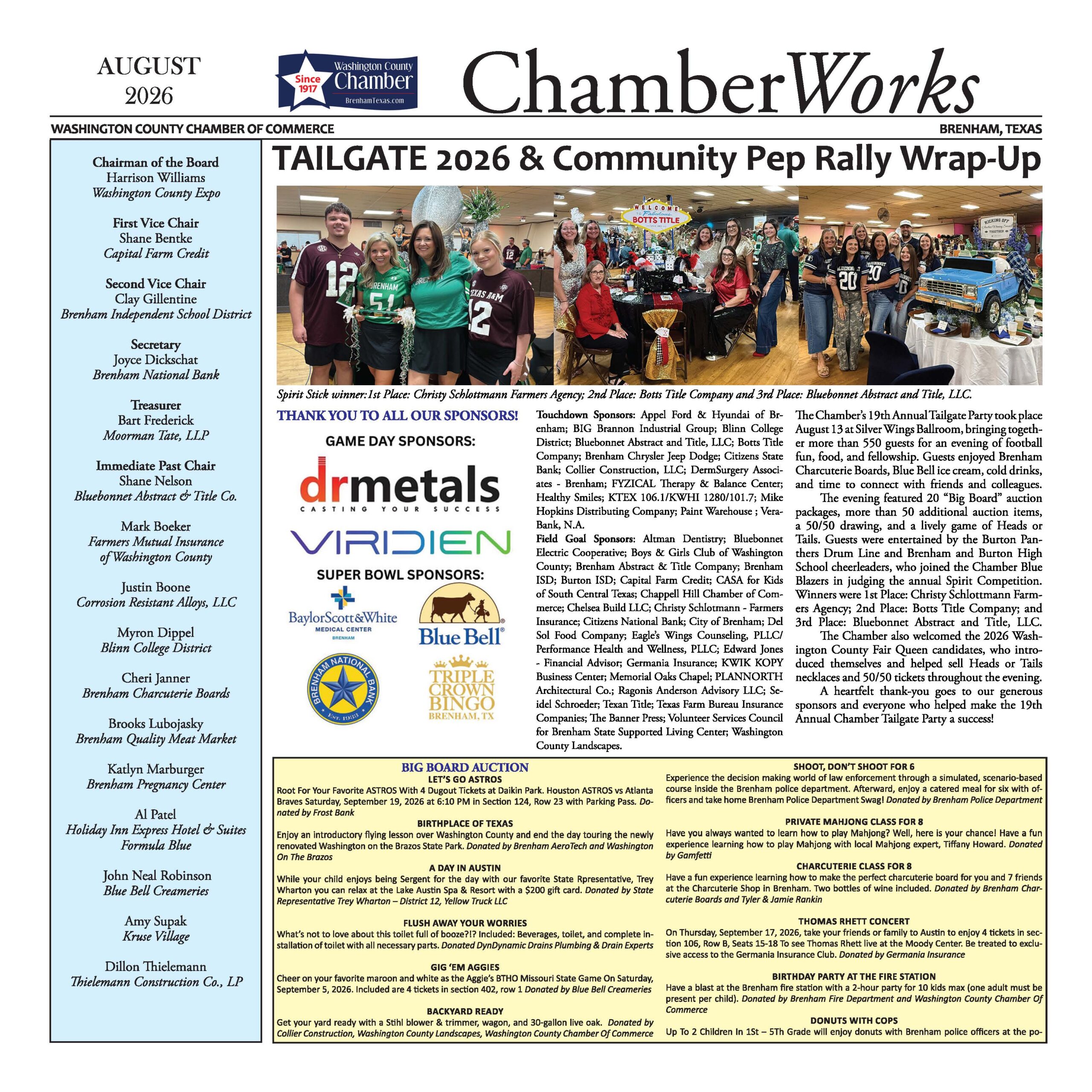 August 2026 ChamberWorks