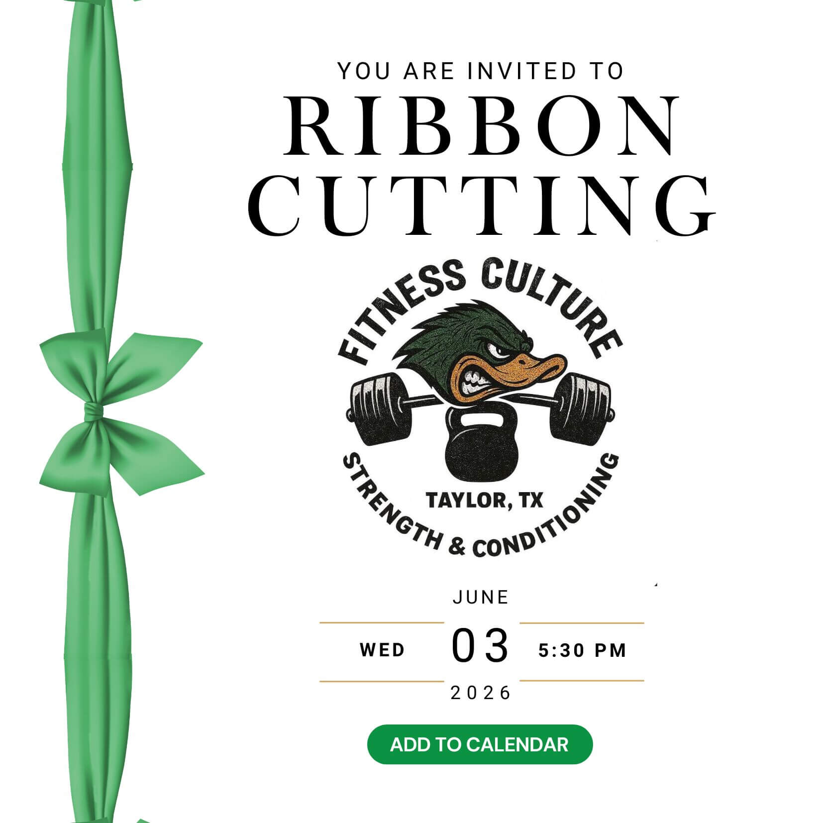 Fitness Culture Strength &amp; Conditioning Ribbon Cutting June 3