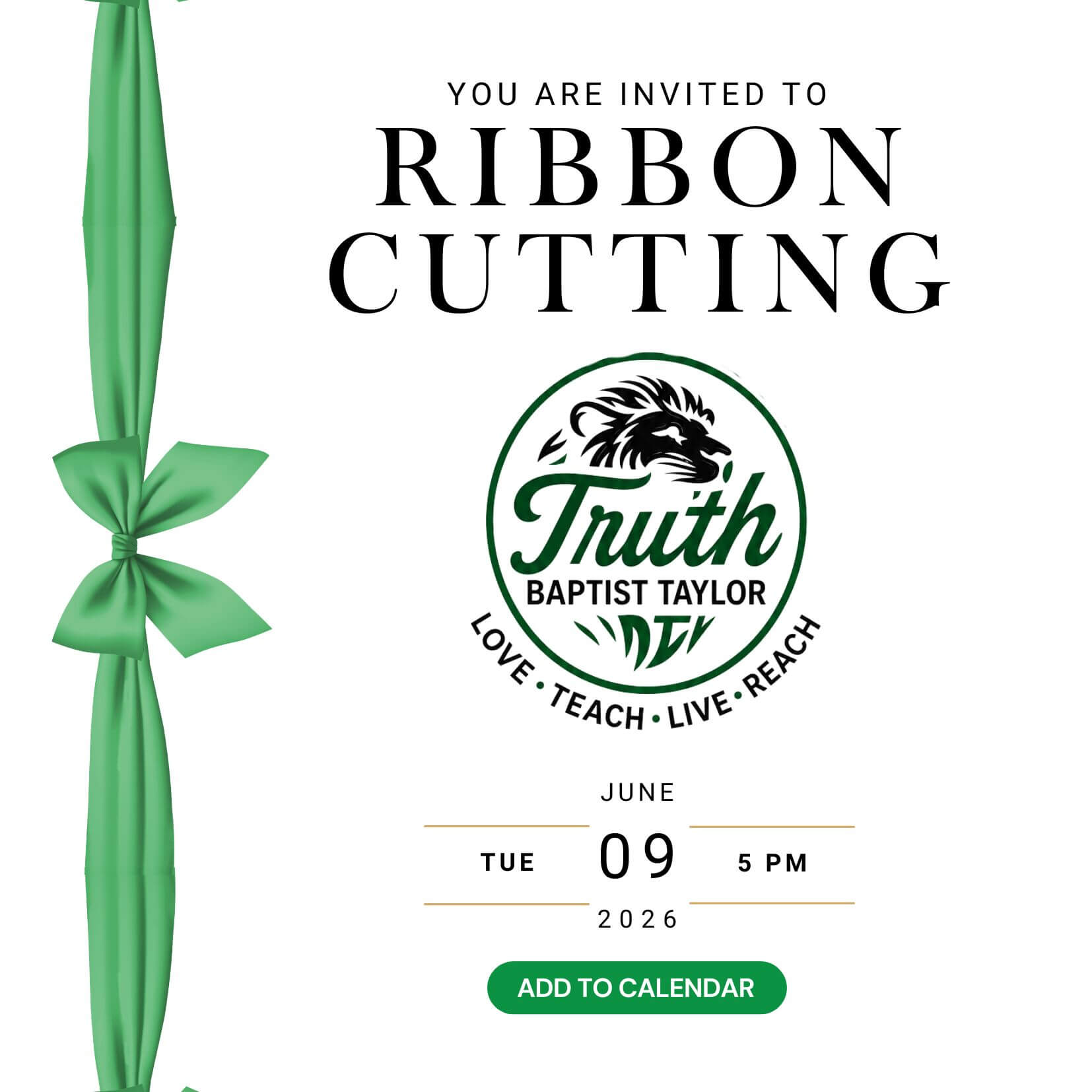 Truth Baptist Church Ribbon Cutting