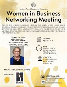 Women In Business Networking Linked In at Schauer Art Center April 26