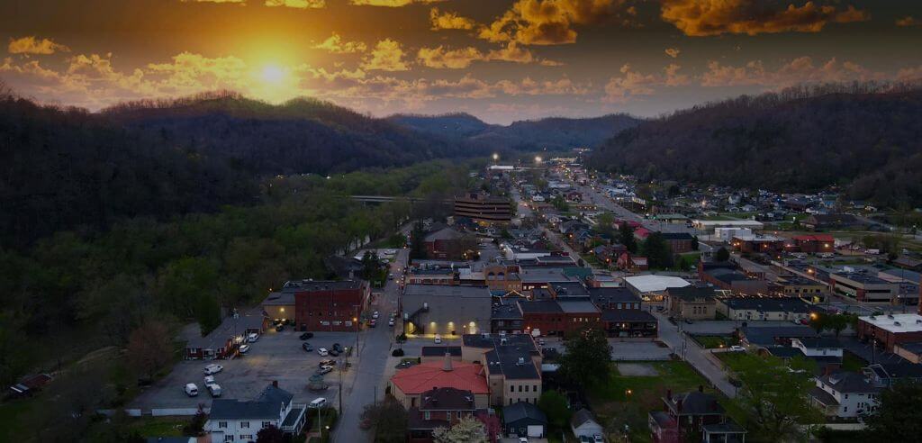 floyd county drone shot
