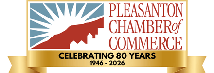 Pleasanton Chamber of Commerce 80th Anniversary Logo