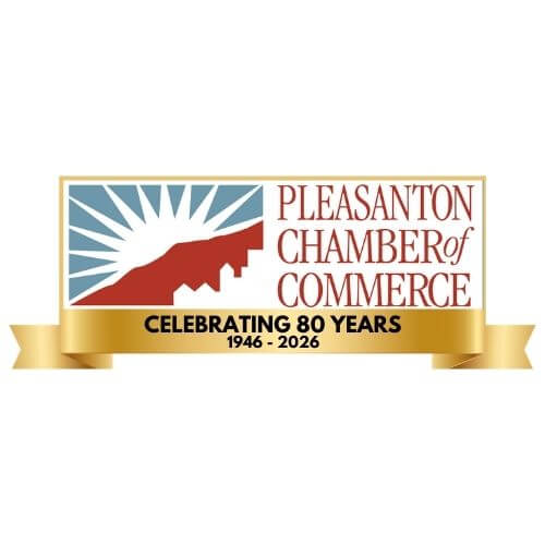 Pleasanton Chamber of Commerce 80th Anniversary Logo