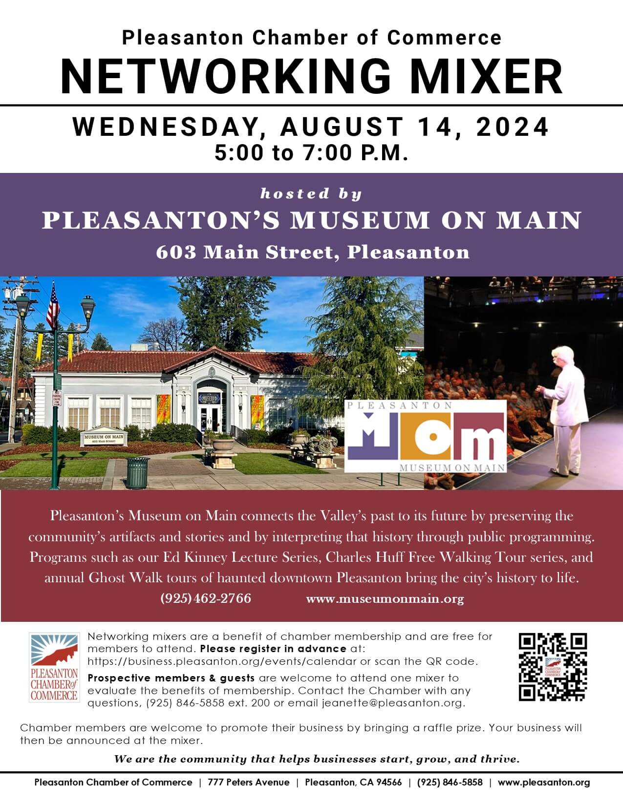 08-August 2024 Museum on Main Mixer Event Flyer