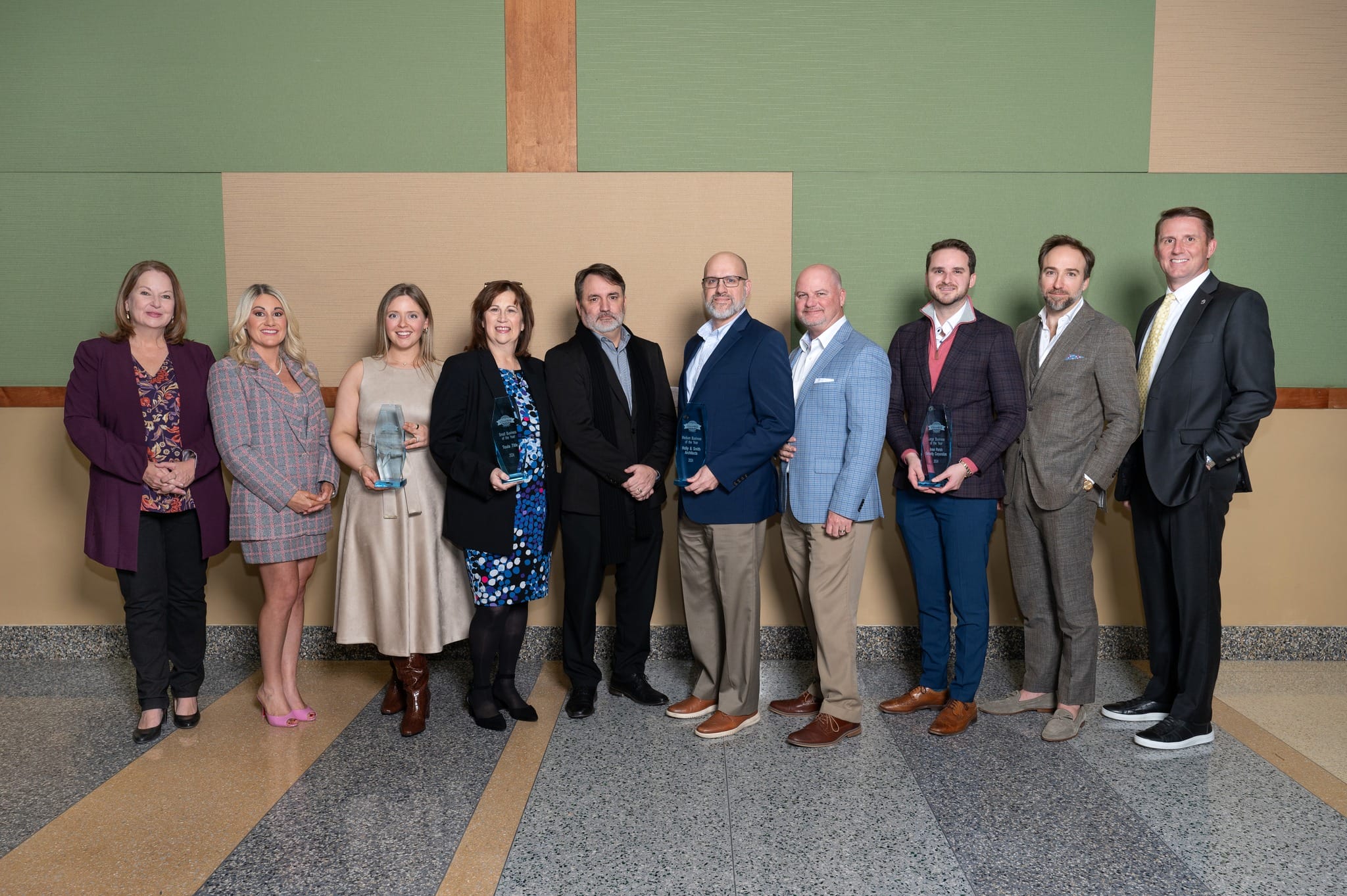 Breakthrough Business of the Year: BATTER; Small Business of the Year: Toula Title; Medium Business of the Year: Holly &amp; Smith; Large Business of the Year: Inner Parish Security Corporation