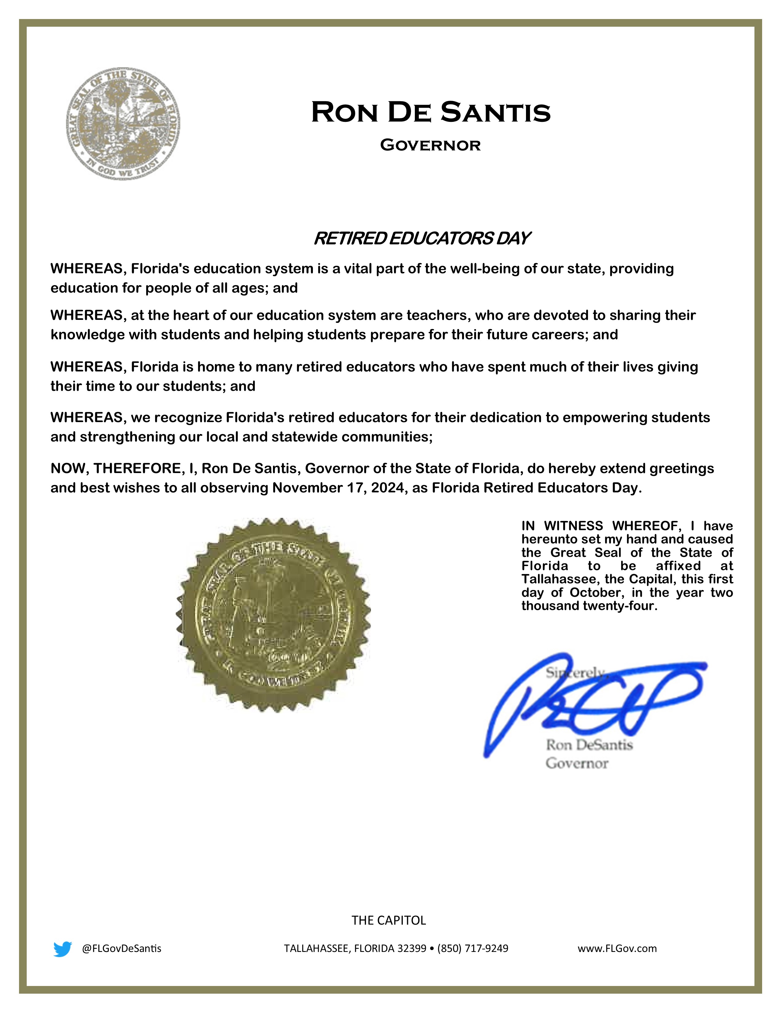 Governor's Proclamation 2024