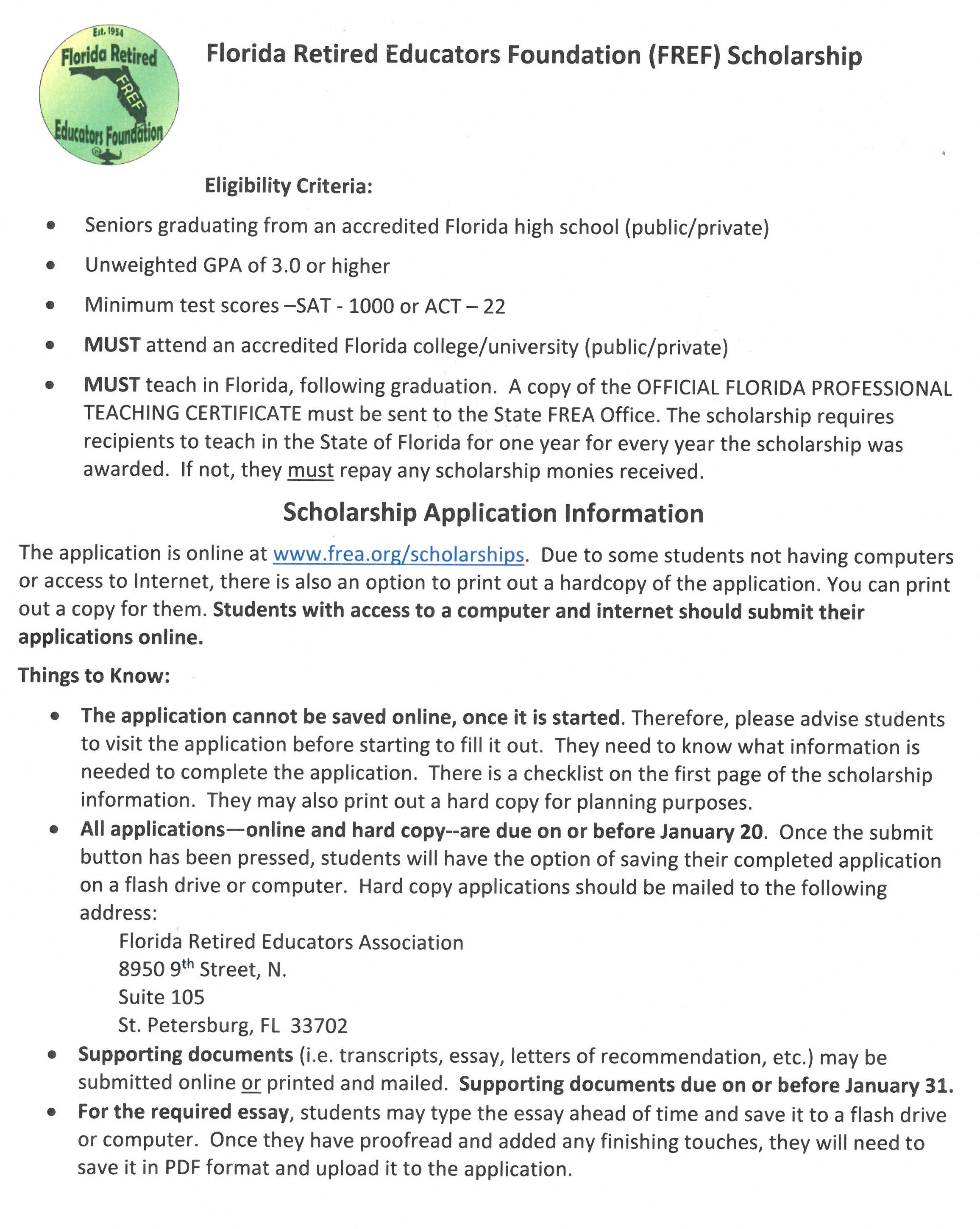 Scholarship info for Website 2025-26