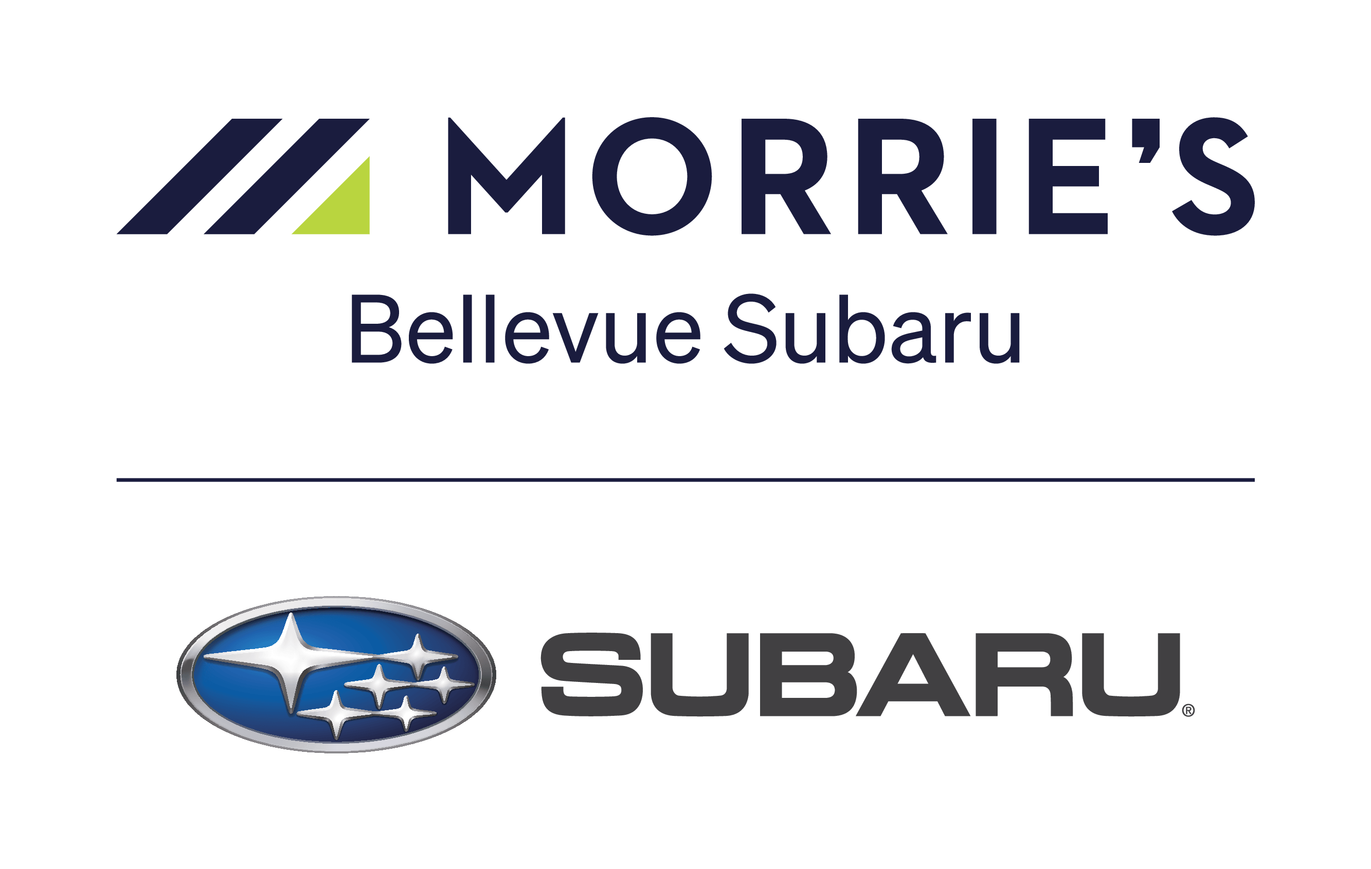 Bellevue Subaru Horizontal Full Color Logo