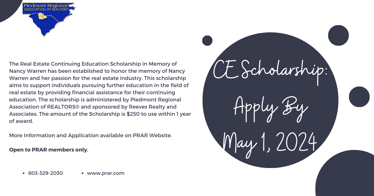 CE Scholarship Annoucement