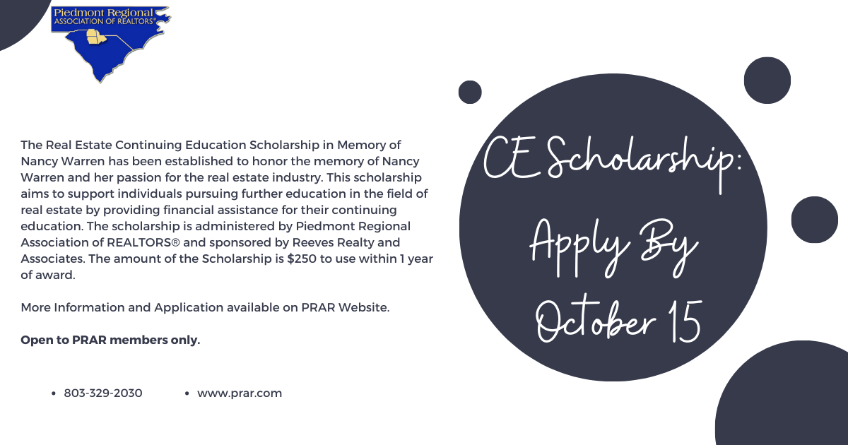 CE Scholarship Annoucement