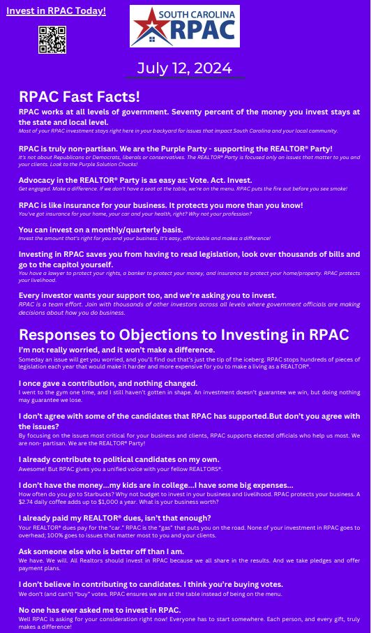 SC RPAC Fast Facts