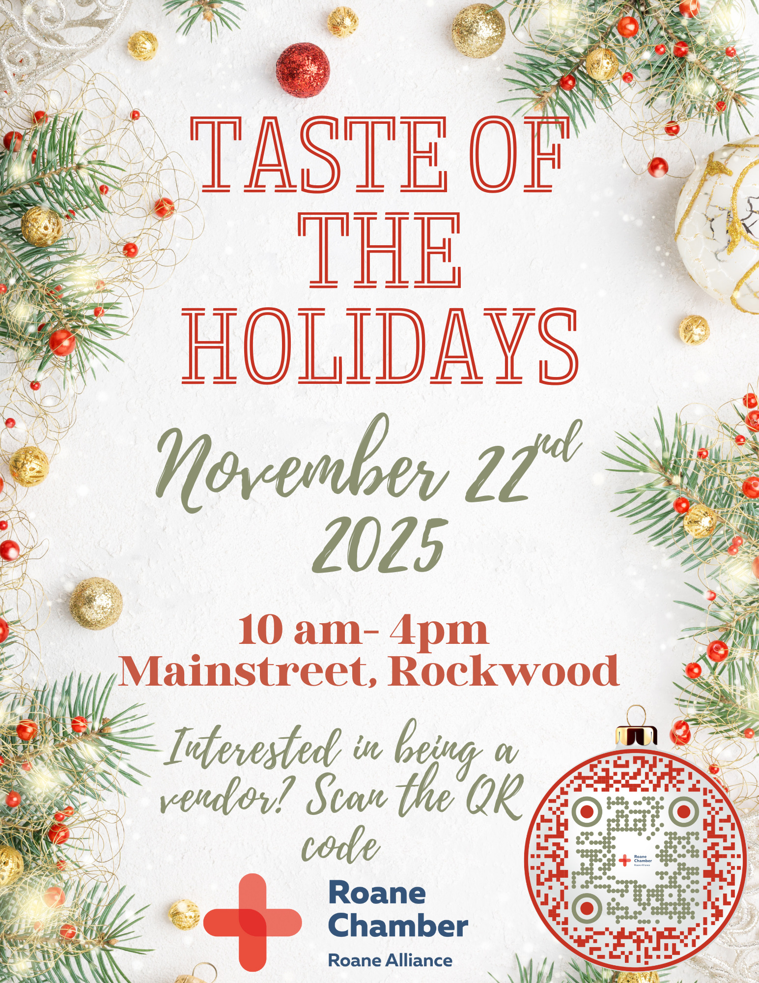 Taste of the Holidays 2025 Vendor Flyer Taste of the Holidays 2025 Vendor Flyer