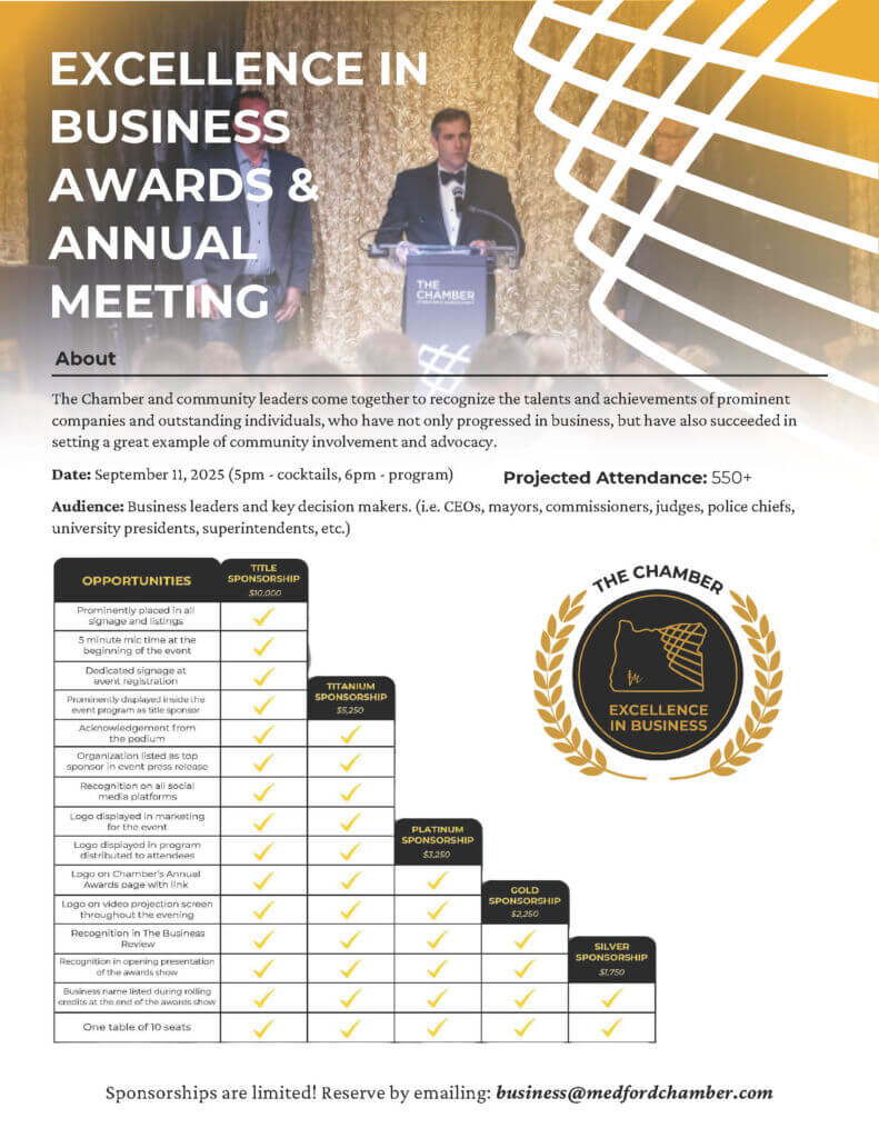 Excellence in Business Awards One Sheet 2025