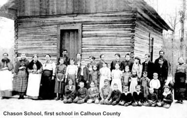 Chason School, first school in Calhoun County