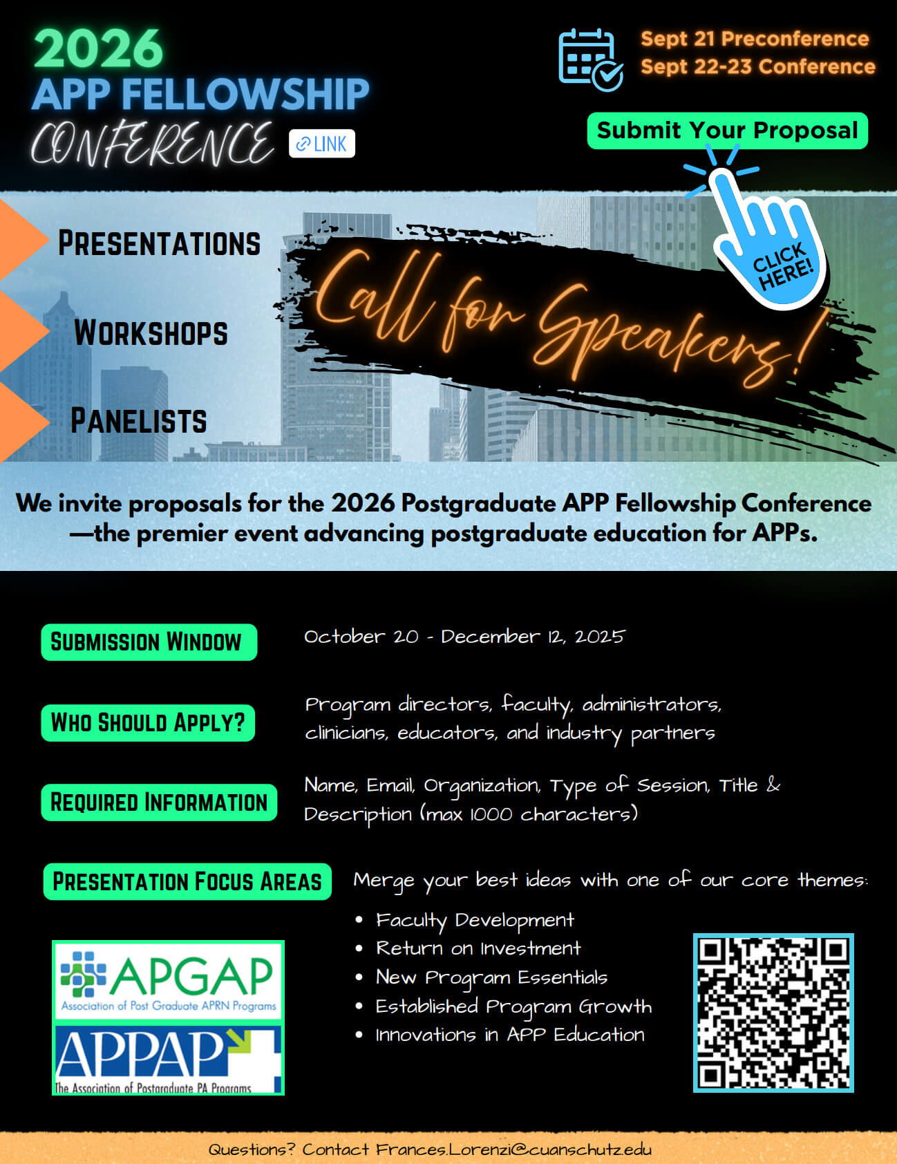 All text from the image is in the Call For Speakers 2026 post