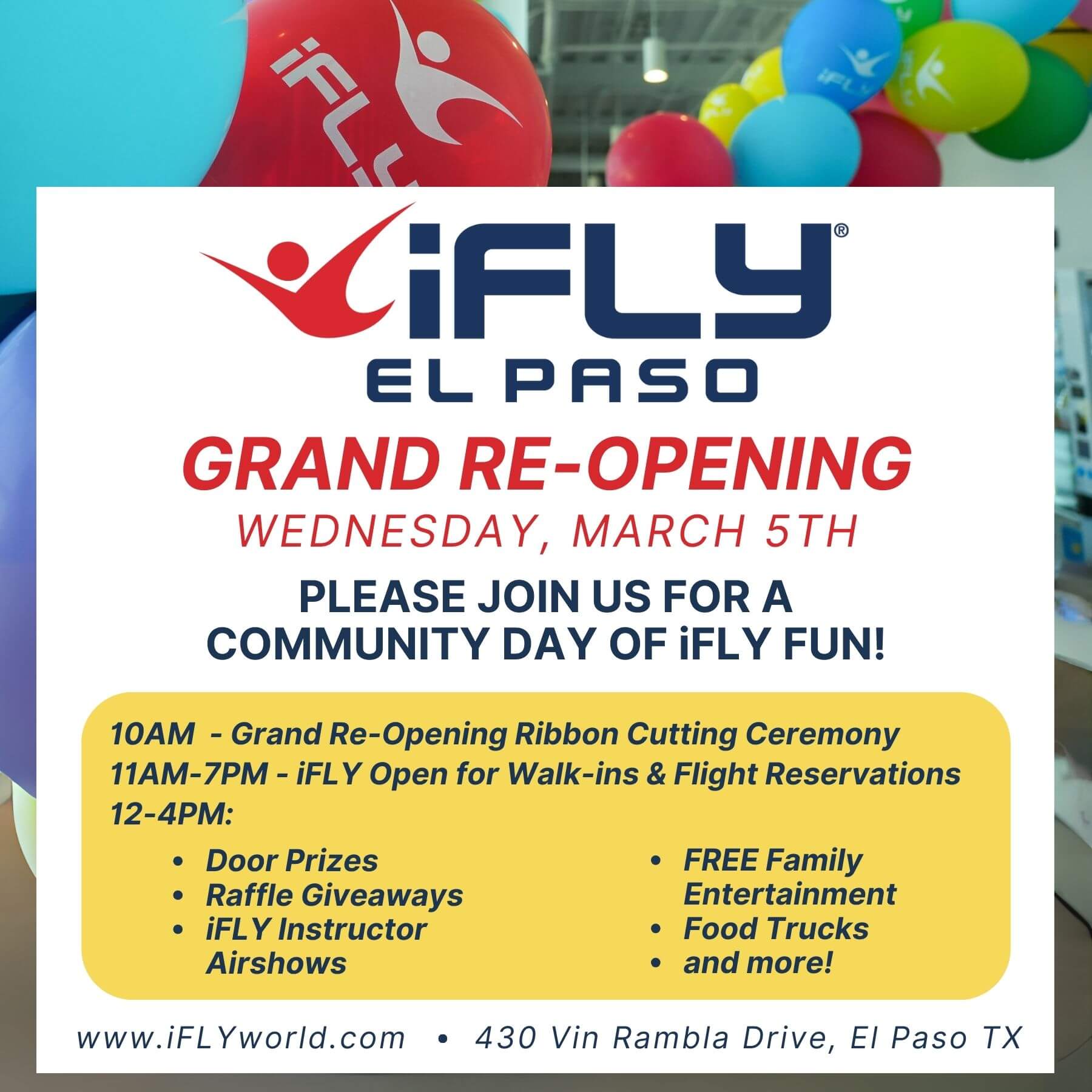 iFLY EL PASO Grand Re-Opening Digital Invitation (002)