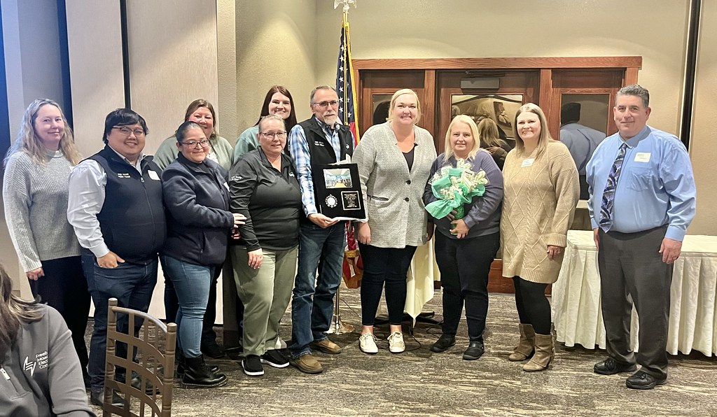 A photo of the team from Cargill accepting the Large Company of the Year award