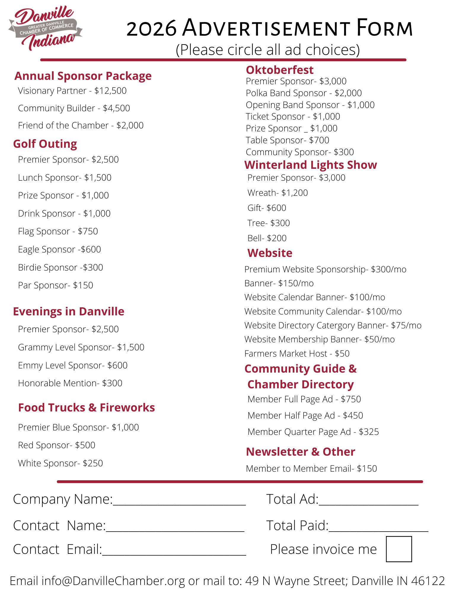 2026 Sponsorships 2026 Sponsorships