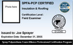 field exam cert card