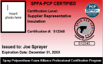 supplier cert card