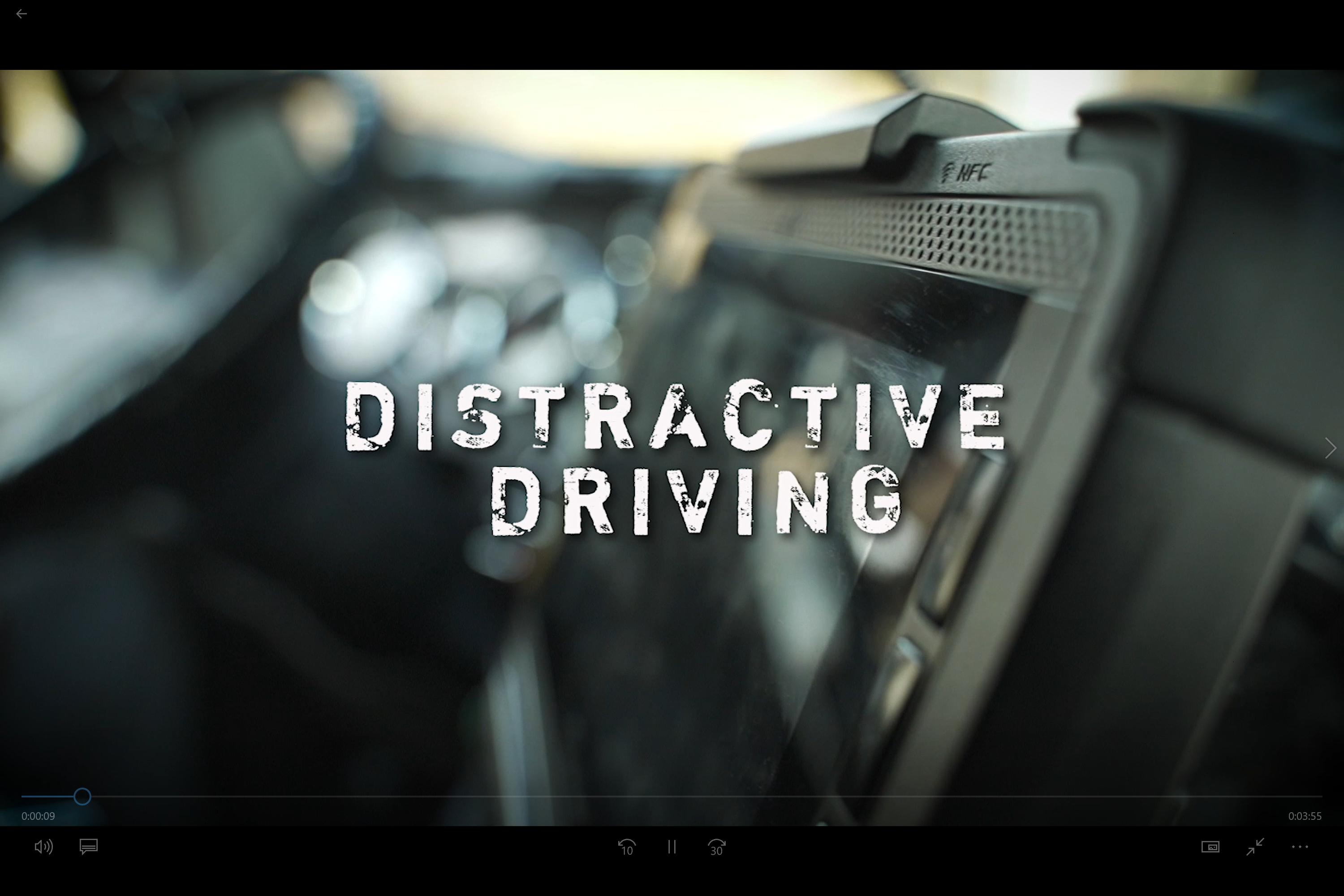 Video of NC Road Team Captain Sadler on Distractive Driving