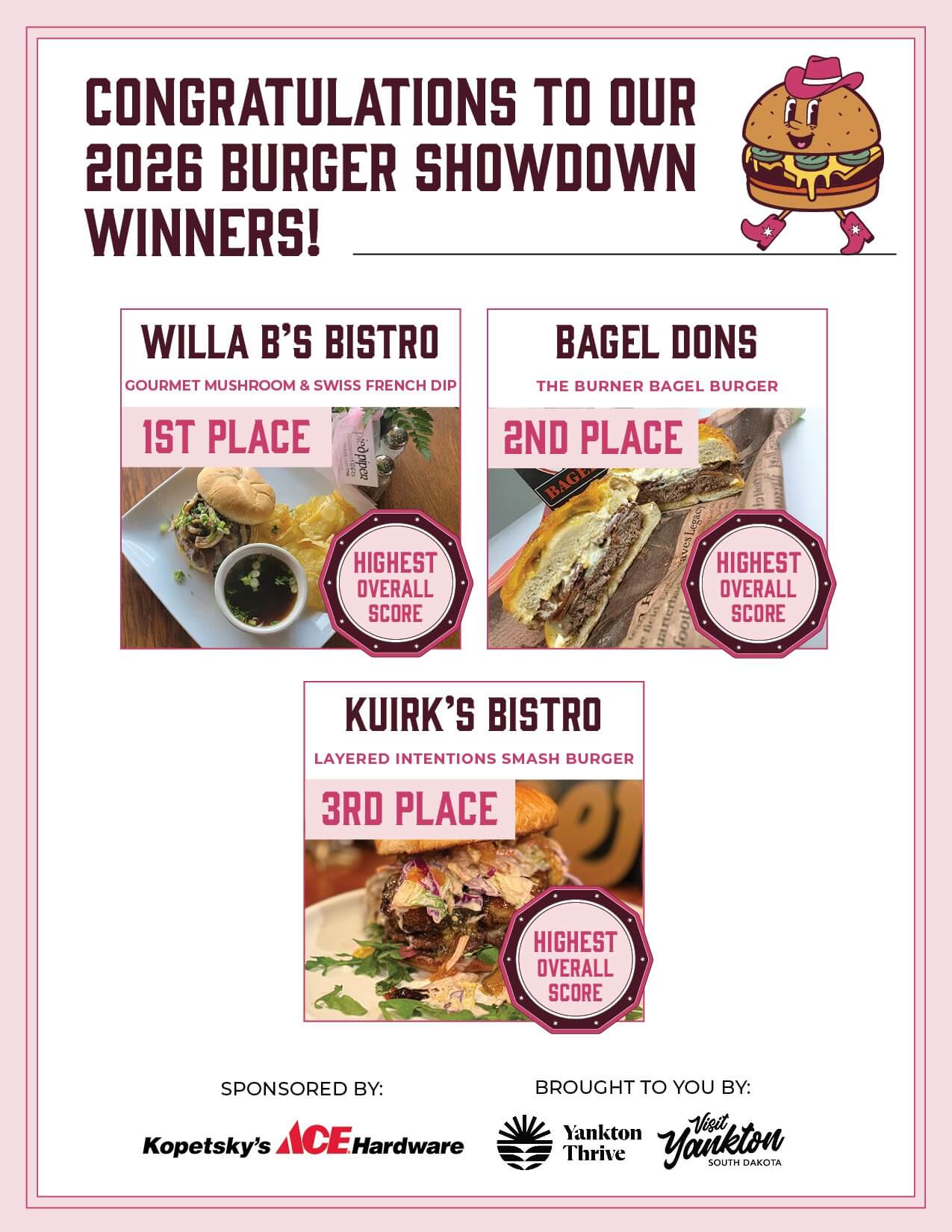 Burger Showdown 2026 Winners 1