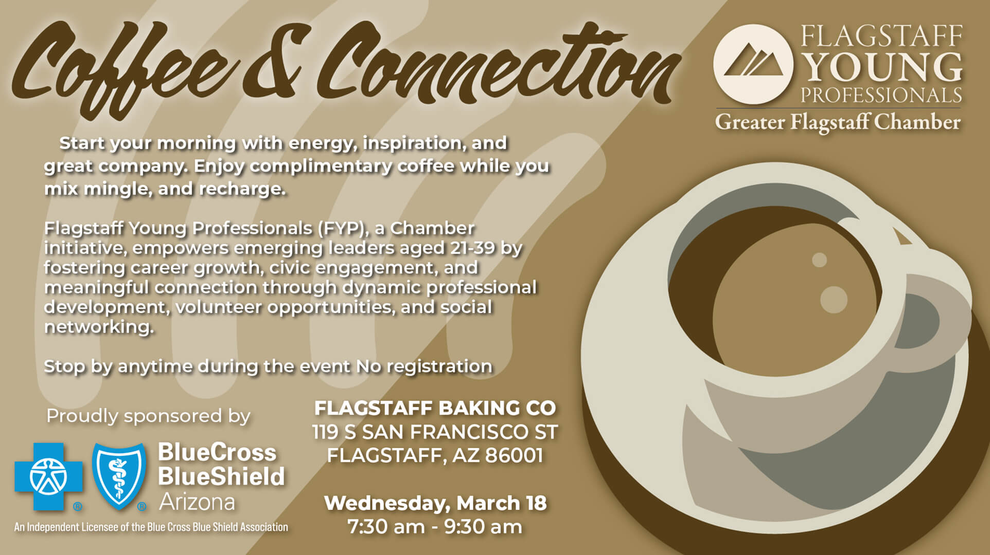 Flagstaff Young Professionals Coffee & Connections Flyer