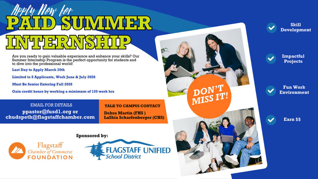 Flagstaff Unified School District Intern Flyer