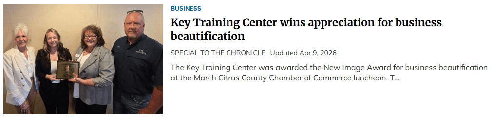 key training center wins appreciation at luncheon