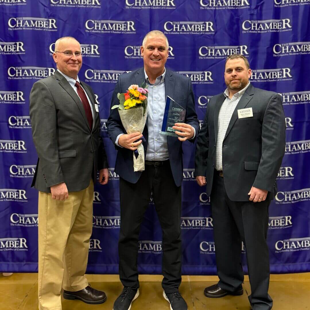 Lance Diehl of Journey Bank accepts the award for 2026 Large Business of the Year.