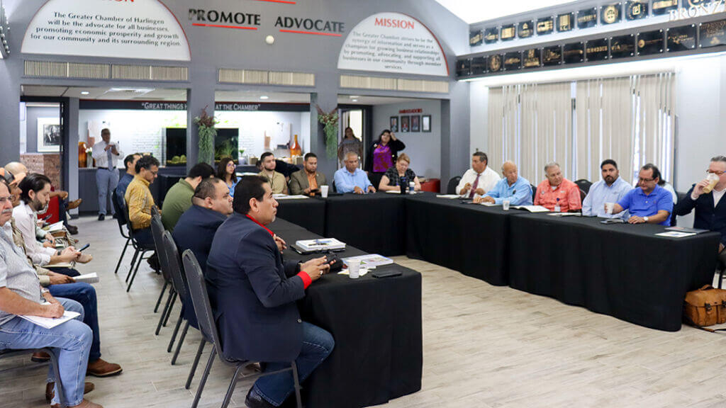 The Harlingen community of business owners gathered at a Chamber event, supporting local growth and connection.
