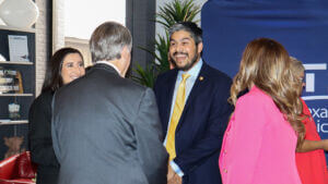 People attending an event of the Greater Chamber of Harlingen, showing strong community support and connection among Harlingen businesses.