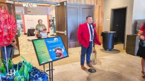 People at an event of the Greater Chamber of Harlingen highlighting local trade shows in Harlingen, Texas with networking, community connection, and business growth.