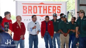 People gathered at a Greater Chamber of Harlingen event showcasing the Harlingen business community