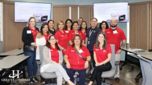 people attending an event of the Greater Chamber of Harlingen showcasing business organizations serving the Harlingen community